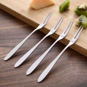 Home Kitchen Essentials: 1PC Stainless Steel Two-Tine Fruit Fork