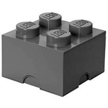 Mattoncino-Contenitore Lego a 4 Bottoncini, Grigio