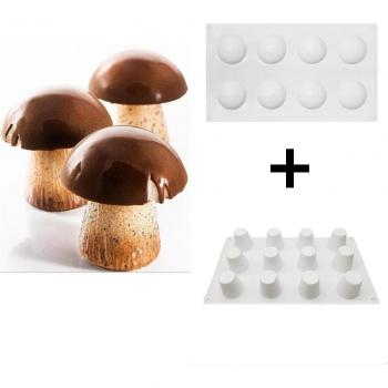 Mushroom Shape Cake Decorating Silicone Mold Set
