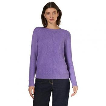 Cecil Damen-Strickpullover „Structure Light“ – Lila Melange (Gr. S)