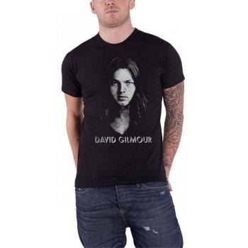 T-shirt noir David Gilmour Unisexe – Impression visage semi‑ombré