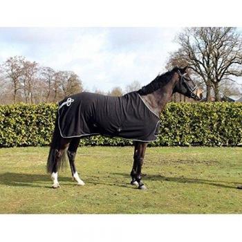 QHP Black and Silver Fleece Throw