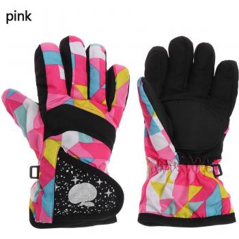 Solid Color Windproof Gloves for Boys and Girls