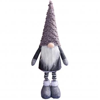 Nid de Noël Gnome gris à cheveux tressés