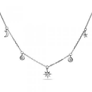 Collar Oyazia Pide Un Deseo de Plata de Ley 925 con baño de rodio