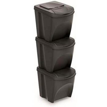 Set de 3 bacs de recyclage 75L Prosperplast