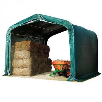 TOOLPORT 4x4m Hay Storage Shelter, PVC 850, Concrete