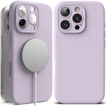 Silicone Pulse 16 Pro Max MagSafe Case – Light Lavender