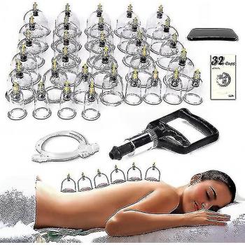Set de Ventouses Thérapeutiques 32 Tasses – Pompe Inclus
