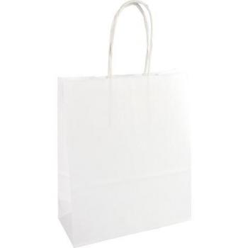 Sac à provisions en papier blanc 18 x 8 x 22 cm