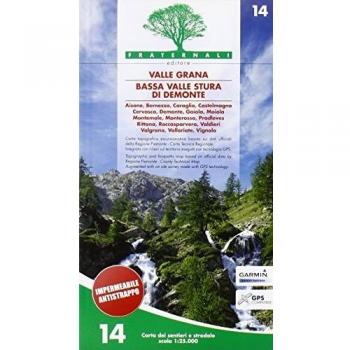 Carta n. 14. Bassa valle Stura di Demonte, val Grana