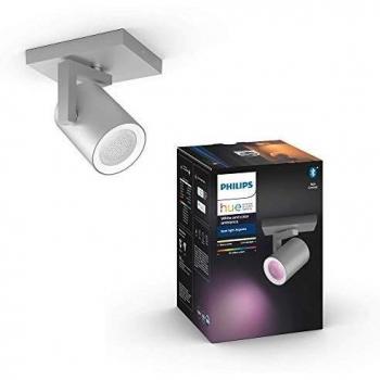 Philips Hue Centura White & Colour Ambiance Smart Spotlight (Square) with Apple HomeKit Compatibility, Black