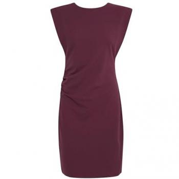 Ichi Jerseykleid Mitine (1‑Tlg) – Kurz, drapierte Details, V-Ausschnitt