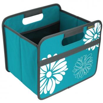 Azurblaue Faltbox Classic Small, Blumendesign