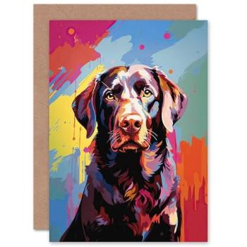 Colourful Labrador Keepsake Card