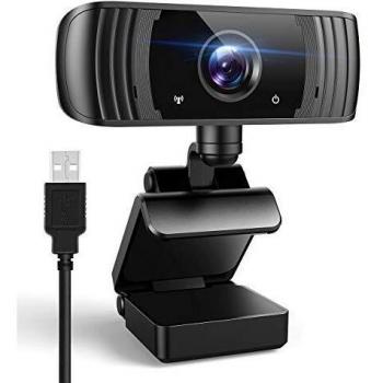 Konferenz-Webcam 2K, 120° Sichtfeld, Drehbarer Clip, Belichtungsauto‑Correction