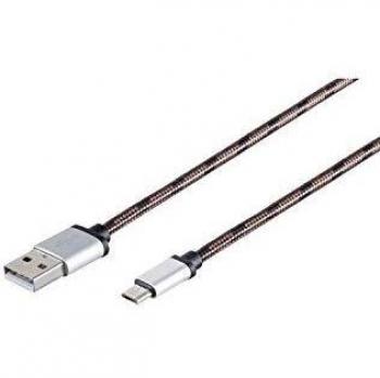 Shiverpeaks USB Ladekabel A-ST auf Micro B-ST 0,9m grün