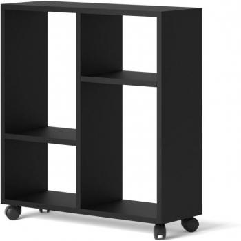 Table de rangement Trasco sur roulettes avec 4 étagères