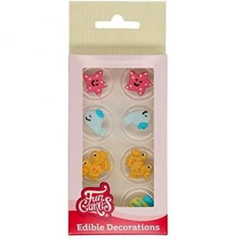 FunCakes Sugar Decorations Zoo: Prêt à l'emploi pour la décoration de gâteau, parfait pour les cupcakes, muffins et plus, certifié sans gluten, Set / 24
