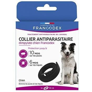 Collier antiparasitaire dimpylate pour chiens Francodex