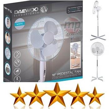 Netagon 16 Electric Floor Standing Fan for Air Cooling in White Color