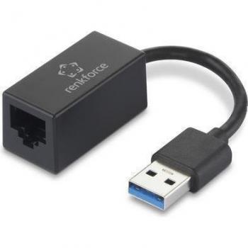Renkforce Netzwerkadapter für Nintendo Switch Laptop PC (USB 3.2, RJ45)