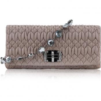 Borsa a Tracolla Uomo Donna Miu Miu Codice 5BD233 F0770 con Catena e Logo Cammeo