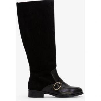 Botas de serraje con hebilla para mujer