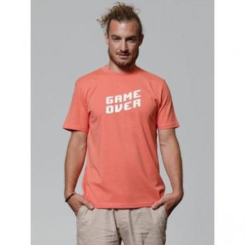 Game Over – T-shirt Arancione-Bianco