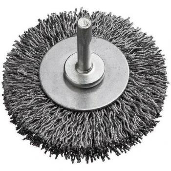 Brosse circulaire sur tige Ø50 x 17 mm acier ondulé