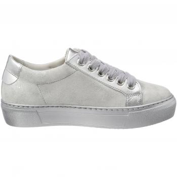 Gabor Schuhe Damen Casual Derbys, Weiß (Ice/Silber), 38.5 EU