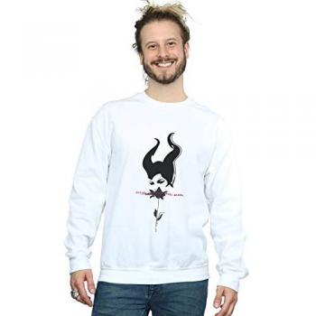 Disney Men's Maleficent Mistress of Evil Curses Don't Break Sweatshirt White Large