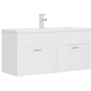 Vidaxl Lavabo Negro Madera Ingenierizada