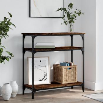 Meuble d'Entrée Chêne Fumé 75x29x75 cm Bois d'Ingénierie