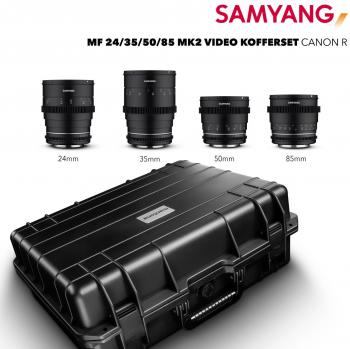 Samyang Obiettivi MF 24/35/50/85 MK2 con Valigia per Sony E