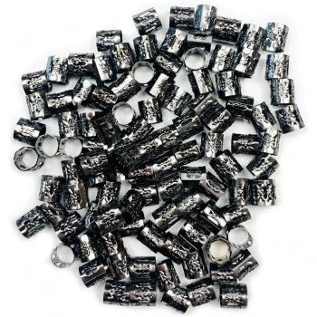 Pince de manchette pour cheveux, lot de 100 perles Dreadlock, or argent