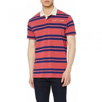 Polo de Rayas para Hombre HKT by Hackett London, Rojo