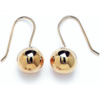 Bolas de Oro Pulido Pendientes