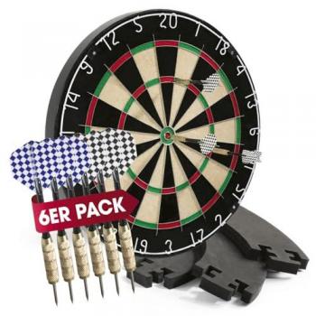 DoYourDart Dartscheibe mit 6 Pfeilen und Surround