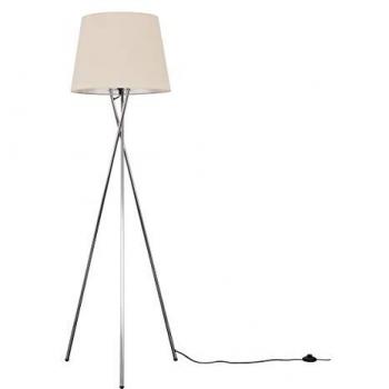 MINISUN Camden Stylish Chrome Tripod Floor Lamp with Beige Shade