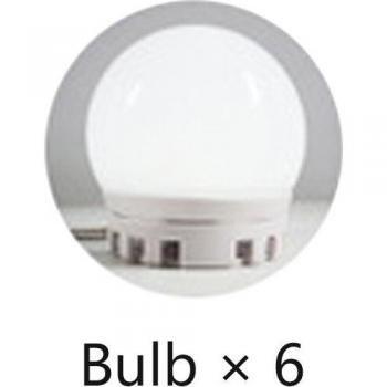 Lighted Hollywood Style Makeup Mirror with 360-Degree Rotation and USB Bulbs