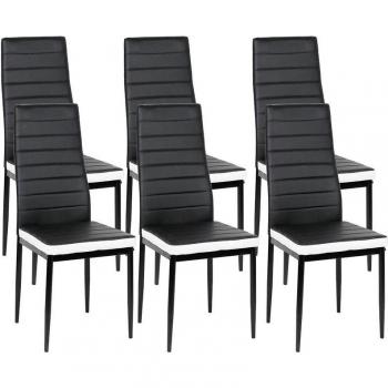 Ensemble de Chaises de Salle à Manger Blanc/Noir