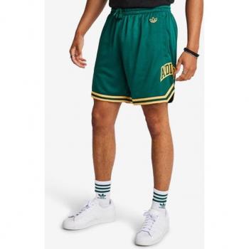 Pantaloni Corti Basket Adidas Varsity Verde Uomo