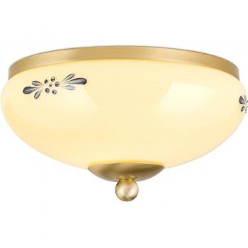 ORION Farmhouse Brass Cream Blue Ceiling Illumination Ø 21 cm