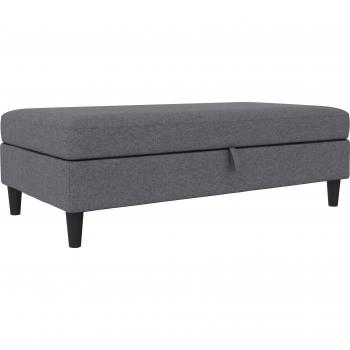 Pouf de rangement gris Dorel Home 130x43x69cm