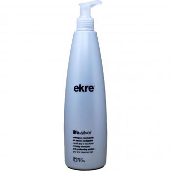 Shampoo Ravvivante Antigiallo per Capelli Grigi e Decolorati Ekre Life 500 ml