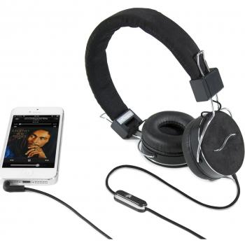 Cuffie On-Ear HI-Fun Hi-Deejay con Microfono, Colore Nero