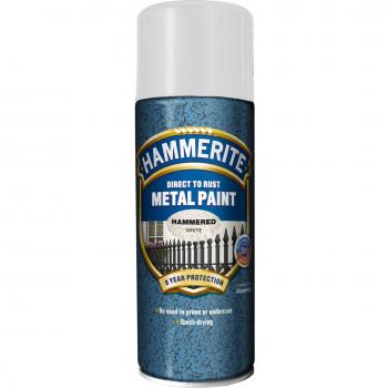 Effettospray Hammerite Metalhvit 400 ml