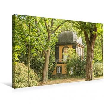 CALVENDO Textile Canvas 75 × 50 cm: Zauberhafte Küchengarten‑Pavillon‑Illustration von Michael Speer