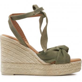 Tappeto di mare Manebi espadrilles verde con nodo